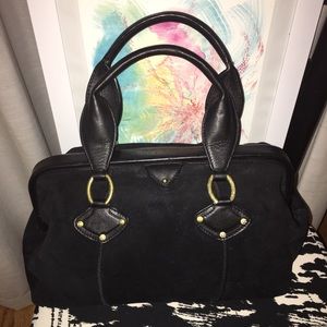 Sigurd Olsen Black Suede Satchel Handbag Purse